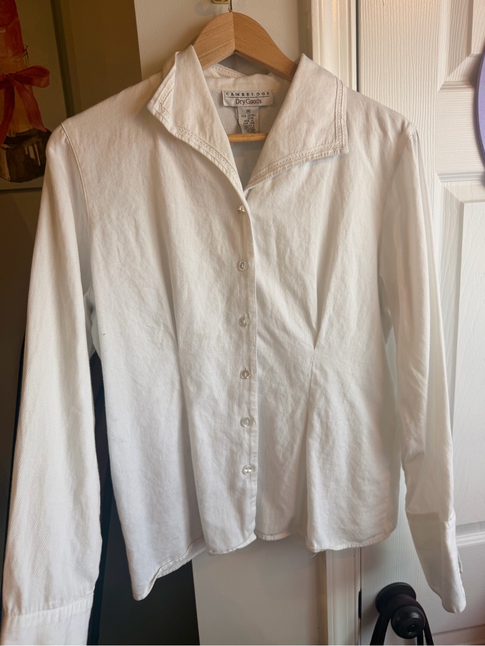 Cambridge Dry Goods White Girls' Button-Front Shirt